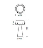 Lampada da tavolo  a batteria MAKÀ Art. 7715