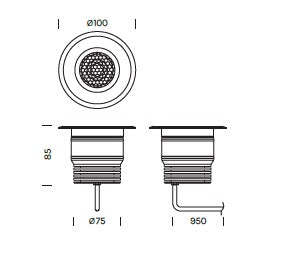 Lampada da terra a incasso MAXI DOT UP LIGHT Art. 115