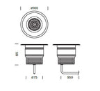 Lampada da terra a incasso MAXI DOT UP LIGHT Art. 115