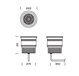 Lampada da terra a incasso MAXI DOT UP LIGHT Art. 113