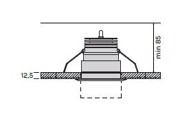 Lampada da soffitto a incasso MAXI DOT DOWN LIGHT Art. 116