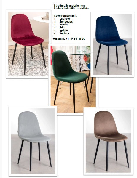 Sedia Micky velluto