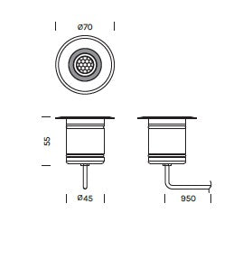 Lampada da terra a incasso MINI DOT  UP LIGHT Art. 135