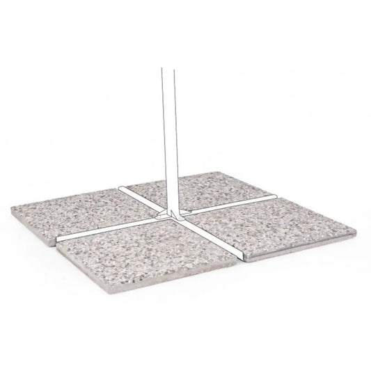 Set di 4 marmette per ombrellone in cemento e ghiaino 50×50