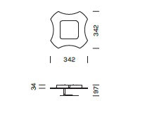 Lampada a parete ORNATO Modulo quadrato “Q“ Art. 2571