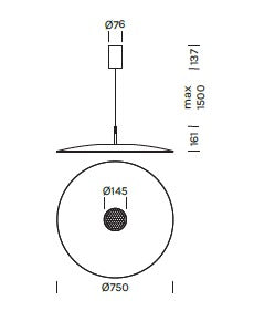 Lampada a sospensione OVERFLY PLUS Art. 3432