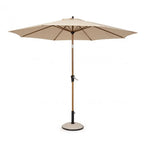 Ombrellone rotondo PALINURO con palo centrale in acciaio e telo beige