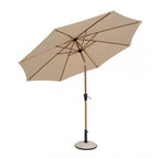Ombrellone rotondo PALINURO con palo centrale in acciaio e telo beige
