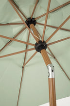 Ombrellone rotondo PALINURO con palo centrale in acciaio e telo verde