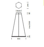 Lampada a sospensione POLY ESAGONO Art.9611