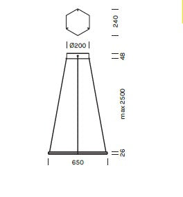 Lampada a sospensione POLY ESAGONO Art.9611