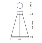 Lampada a sospensione POLY ESAGONO Art.9612