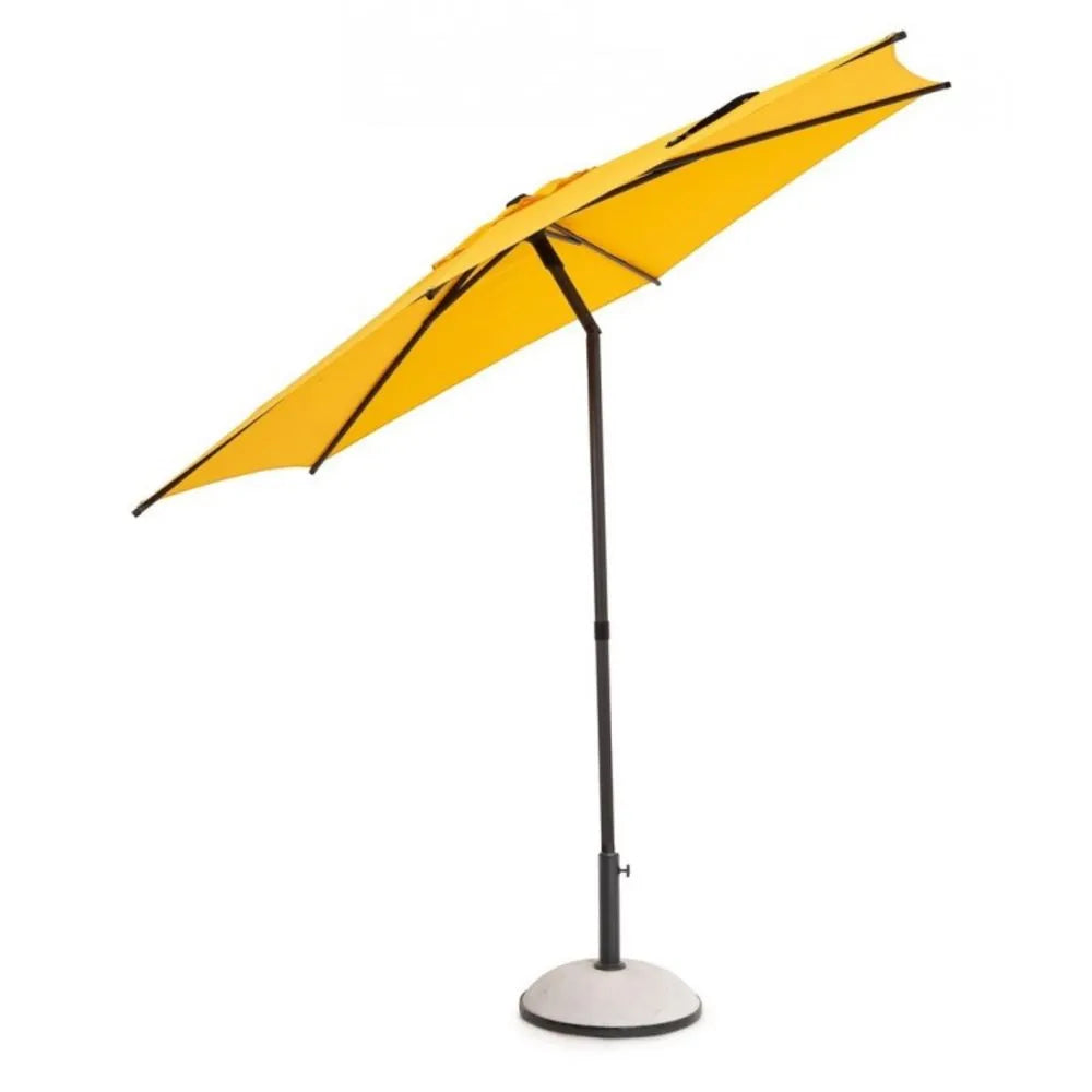 Ombrellone da giardino SAMBA con palo centrale in acciaio e telo giallo