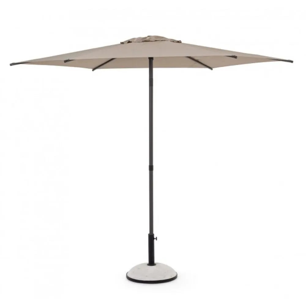 Ombrellone da giardino SAMBA con palo centrale in acciaio e telo Tortora