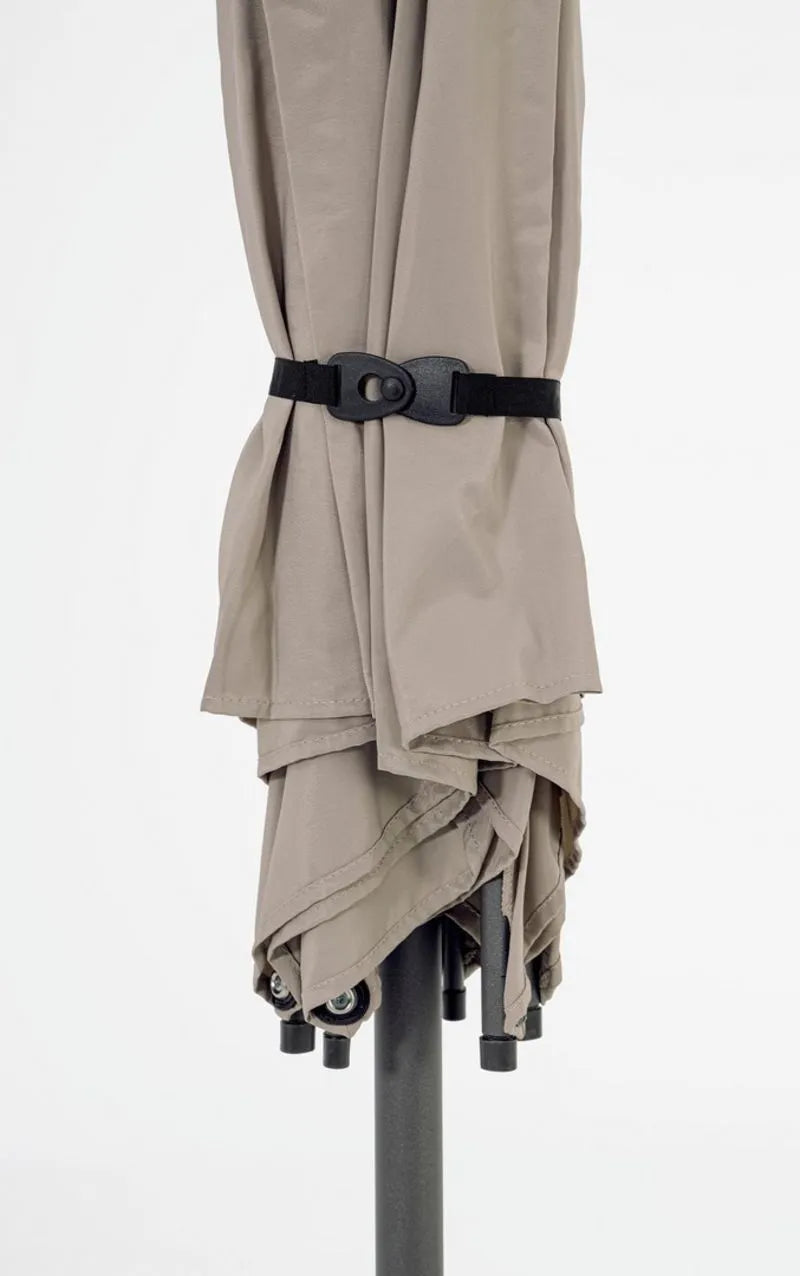 Ombrellone da giardino SAMBA con palo centrale in acciaio e telo Tortora