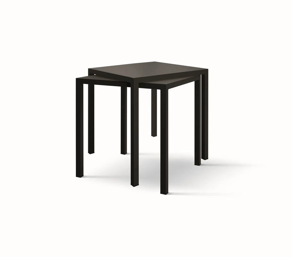 Tavolo SAN SIRO in acciaio, finitura grigio antracite, 80×80 cm