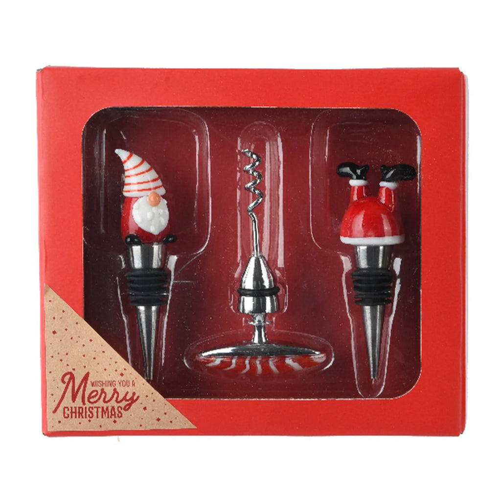 Set apribottiglie sommelier in acciaio inox per decorazioni natalizie
