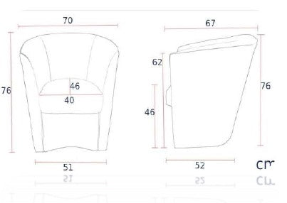 Poltrona Serena in tessuto