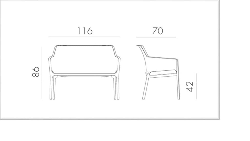 Salottino da giardino Set Net