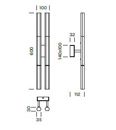 Lampada a parete SHINE PLUMAGE AP Art.9348