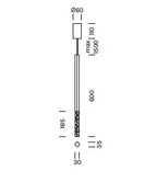 Lampada a sospensione SHINE VERTICAL PLUMAGE Art. 9392