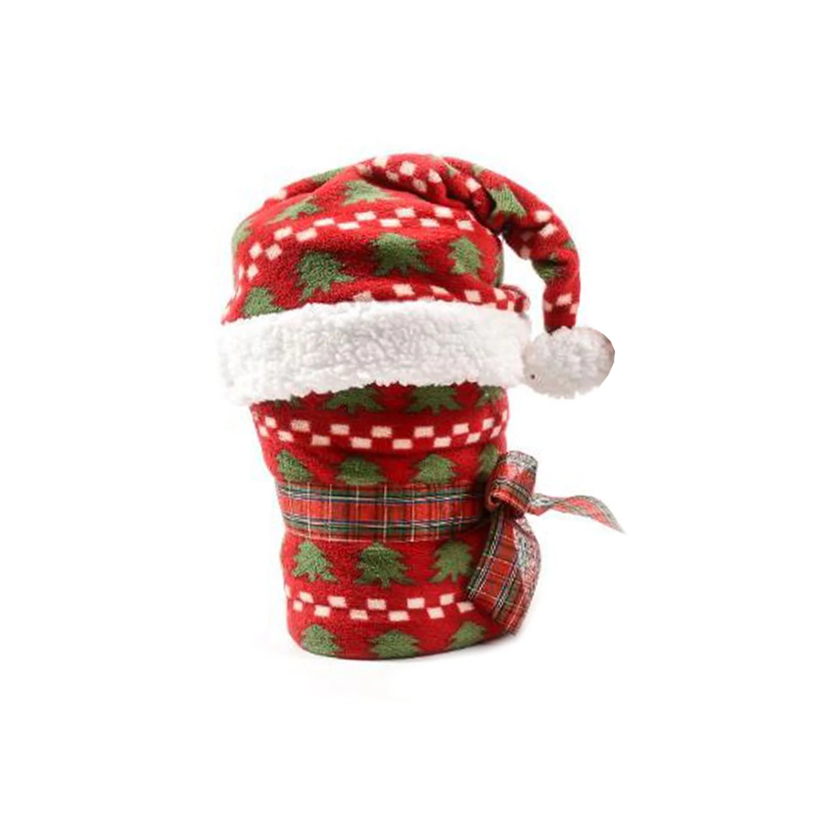 Coperta natalizia con cappello rosso