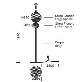 Lampada da terra TERRA&LUNA PT Art. 3608