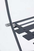 Set bistrot WISSANT con tavolo e 2 sedie in acciaio Antracite