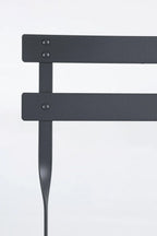 Set bistrot WISSANT con tavolo e 2 sedie in acciaio Antracite