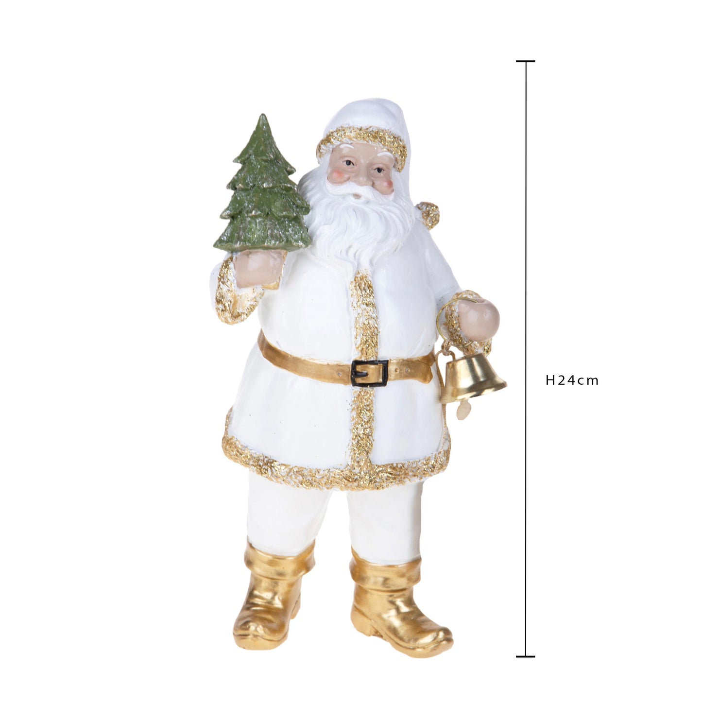 BABBO NATALE H.24 CM C/ALBERO