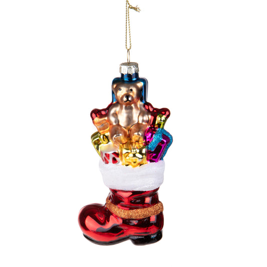 STIVALE BABBO NATALE H.12 CM(quantità minima 6 Pz)