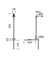 Lampada da terra outdoor ZOELLA Art. 7914
