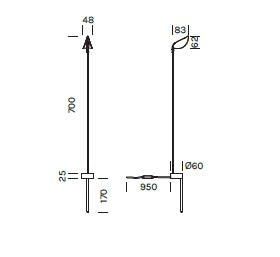 Lampada da terra outdoor ZOELLA Art. 7915