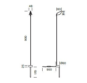 Lampada da terra outdoor ZOELLA Art. 7916